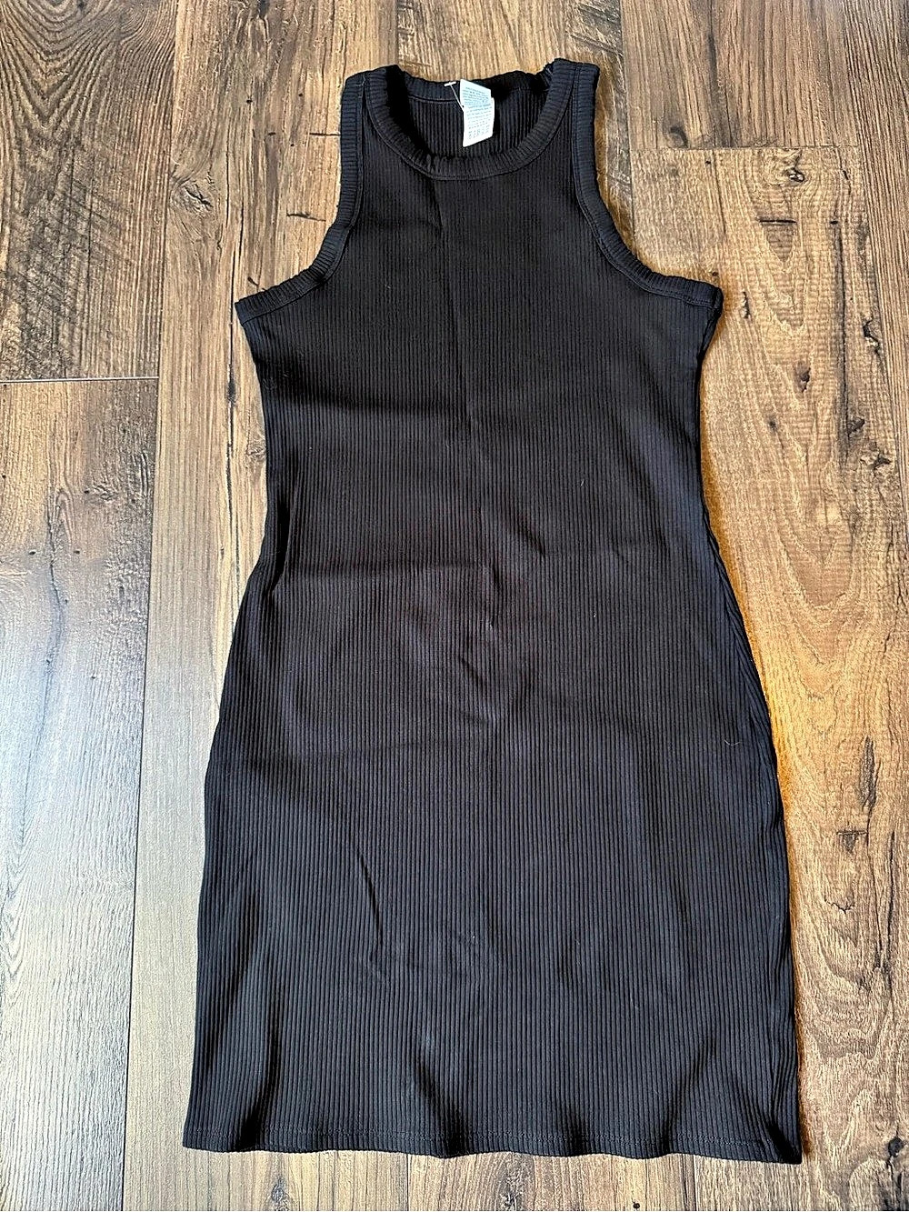 PINK Victoria’s Secret Black Ribbed Tank Dress Size L